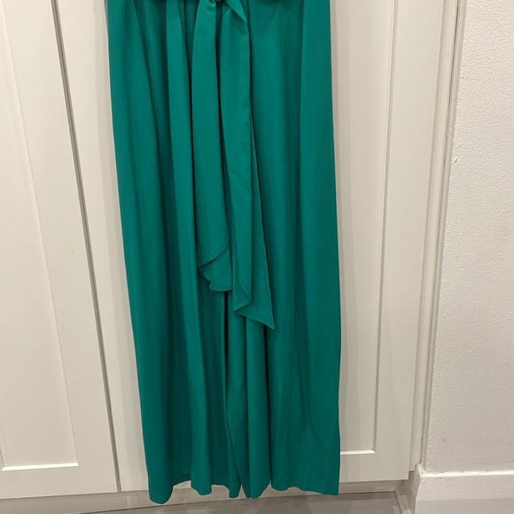 Vintage All That Jazz Green Wideleg Jumpsuit with Gold Buttons - Picture 9 of 12
